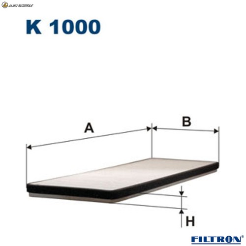 Interior air filter 1000 - filter, for