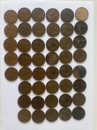 British one penny half - british,