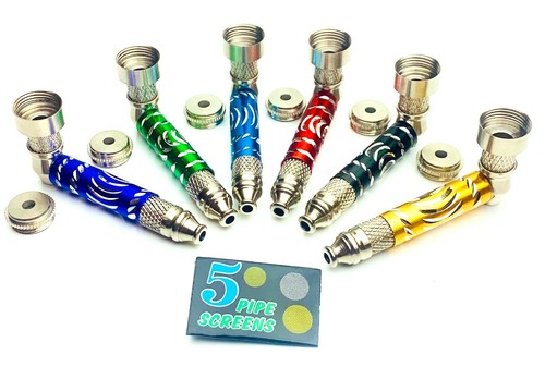 Metal smoking pipe with - smoking,