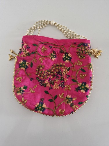 Embroidered wedding purse - embroidered,