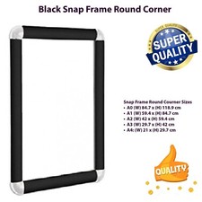 BLACK SNAP CLIP FRAMES OPENING POSTER HOLDERS RETAIL NOTICE DISPLAY BOARD A0-A4
