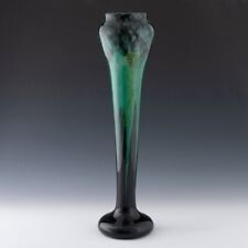 Tall Daum Nancy Vase with Gold