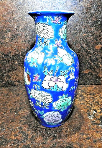 Chinese oriental vase blue - chinese,