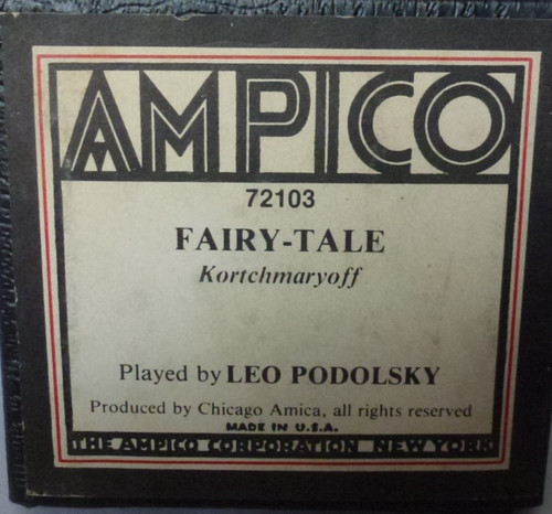 Ampico reproducing roll - ampico,