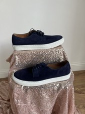 TED BAKER Kantens Casual Shoe Hybrid Trainers Men's UK 8 EU42 Navy Suede NEW