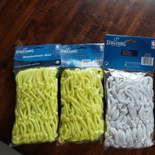 SPALDING NBA HEAVY DUTY BASKETBALL HOOPS NETS# 8235 - WHITE/NEON GREEN, PK 3