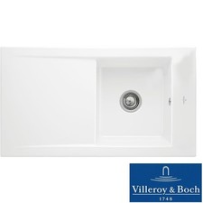 Villeroy & Boch Timeline 50 Flat 1.0 Bowl Ceramic Kitchen Sink - No Waste