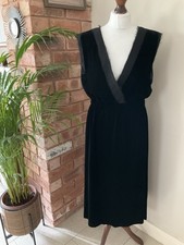 Toast Black Velvet Occasion Dress Size 12 Party Ball