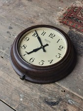 SMITHS Midcentury Vintage Industrial Factory Bakelite Mechanical Wall Clock