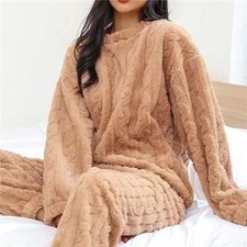 Women Pyjamas Set Warm Fleece