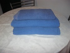 Bundle of 3 Blue Bath Sheets