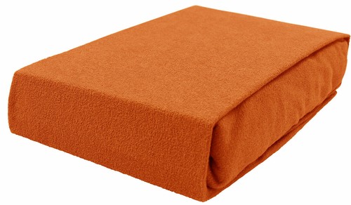 Soft orange terry - terry, towelling