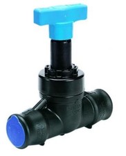 25mm stopcock for blue MDPE pipe by Talbot / Tyco / Talis stop tap cock stoptap