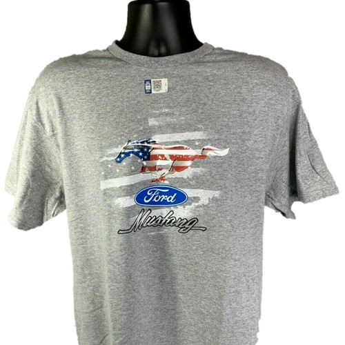 Ford mustang shirt gray w - gray, w/