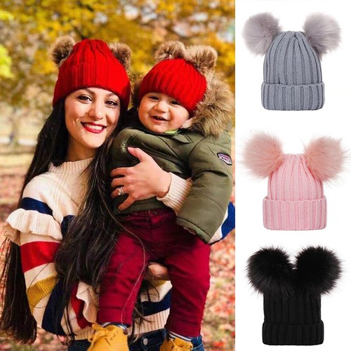 Knit bobble beanie newborn - beanie,