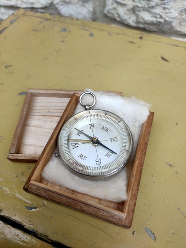 Vintage pocket compass - vintage,