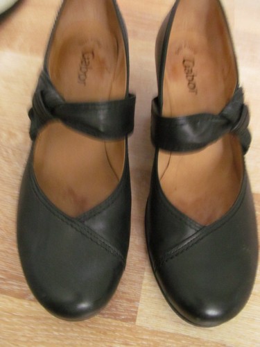 Ladies black leather - leather, jane