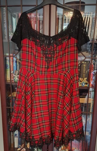 Red tartan hell - red, bunny