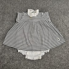 Petit Bateau Newborn Baby Stripy Outfit Babygro Dress 3 Months 60 Cm Frilly
