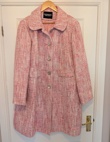 Dannimac pink tweed wool - tweed, blend