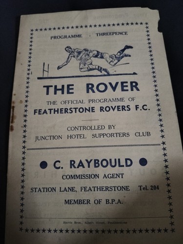 Vintage rugby league programme - league,
