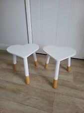 Small Portable Stool Seat Pair- So Beautiful- H 30cm x Top 30 By 26cm