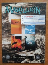 Marillion Seasons End tour programme 1989 with ticket stub