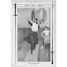 An Edwardian Lady Fencer - Antique Print 1902