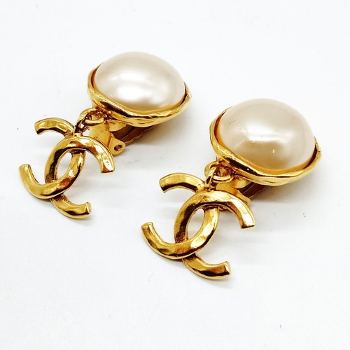 Chanel earring gold whites - gold, 94