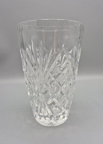 Vintage clear cut crystal vase - crystal,