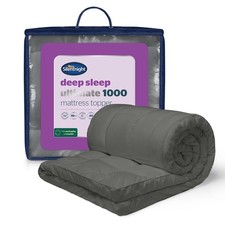 Silentnight Ultimate Deep Sleep MattressTopper 1000 10 cm Charcoal Cover