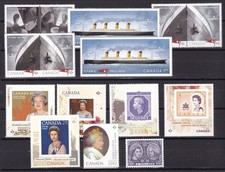 CANADA 2012 TITANIC & DIAMOND JUBILEE ORDINARY GUM & S/A MOUNTED ONCE LMM