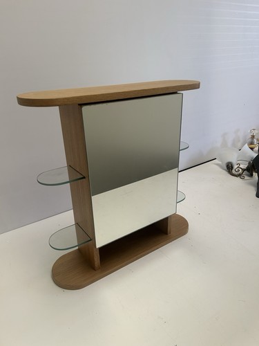 Modern wooden bathroom mirror - wooden,