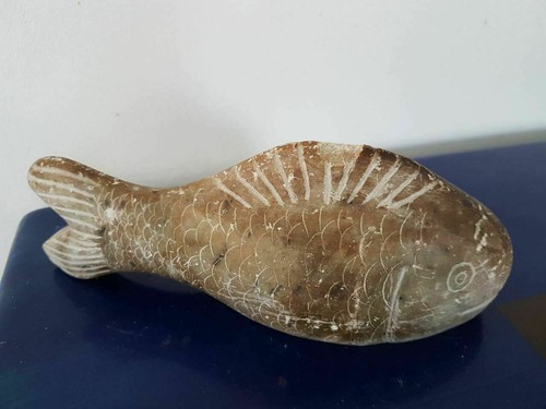 Stone fish sculpture - fish,