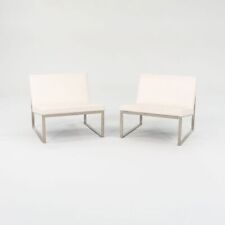 2006 B.2 Armless Lounge Chairs by Fabien Baron Bernhardt Design 4x Avail White