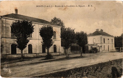 Old postcard monts entrance - old,
