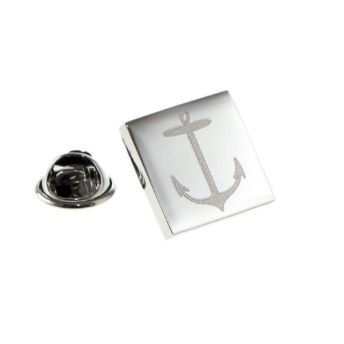 Engraved nautical anchor lapel - engraved,