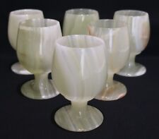 Set of 6 Small Pale Green Onyx