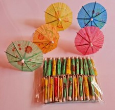 24 Umbrella Cocktail Sticks Drink Parasols Umbrellas