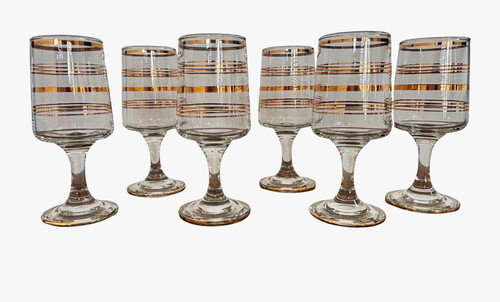 Vintage set gold banded - vintage, of