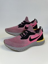 Nike Epic React Flyknit Women Running Plum Dust Pink Grey Size UK 6