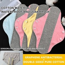10PCS Reusable Washable Menstrual Period Pads Cotton Cloth Eco Sanitary Towels