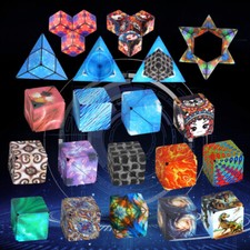 3D Magnetic Cube Variety Changeable Magnetic Magic Cube 3D Hand Flip Puzzle Toy
