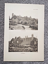 Houses at Thursley and Elstead, Surrey - Antique Print - 1908