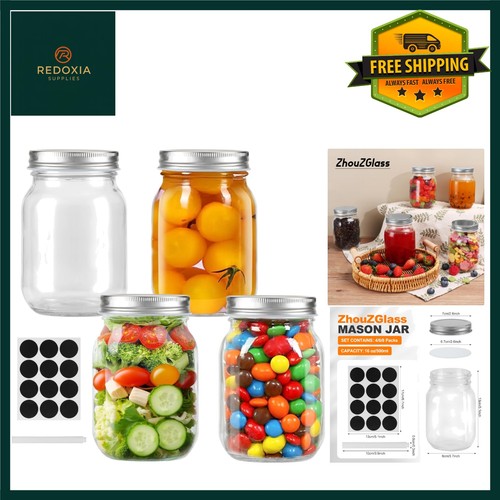 Glass regular mouth mason - mason, jars