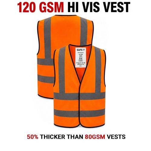 Premium 120gsm vis vest - hi,