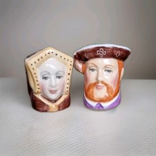 Francesca Staffordshire King Henry VIII & Jane Seymour Hand Painted Thimbles
