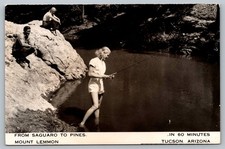 Postcard Mount Lemmon Woman