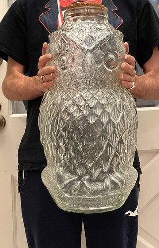 Vtg glass apothecary jar - glass, xl