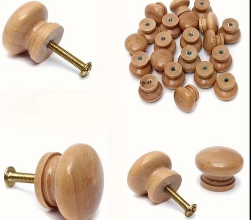Beech drawer knobs with insert - beech,